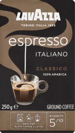 Lavazza Espresso Italiano Classico Gemalen / Filterkoffie - 8 X 250 Gram -Koffieserie Winkel 676x1200 2