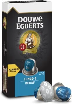 Douwe Egberts Lungo Decaf Koffiecups - Intensiteit 6/12 - 10 X 10 Capsules -Koffieserie Winkel 836x1200