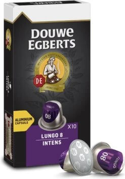 Douwe Egberts Lungo Intens Koffiecups - Intensiteit 8/12 - 10 X 10 Capsules -Koffieserie Winkel 837x1200