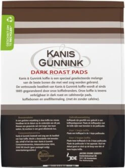 Kanis & Gunnink Dark Roast Koffiepads - 10 X 36 Pads -Koffieserie Winkel 894x1200