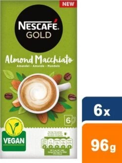 Nescafé Gold Almond Macchiato Oploskoffie - 6 Doosjes à 6 Zakjes -Koffieserie Winkel 900x1200 2
