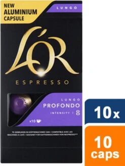 L'OR Lungo Profondo Koffiecups - Intensiteit 8/12 - 10 X 10 Capsules 25 L'OR Lungo Profondo Koffiecups - Intensiteit 8/12 - 10 X 10 Capsules -Koffieserie Winkel 909x1200 1