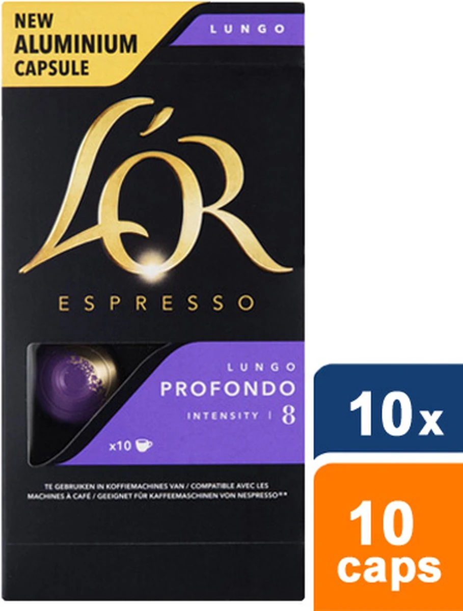 L'OR Lungo Profondo Koffiecups - Intensiteit 8/12 - 10 X 10 Capsules 14 L'OR Lungo Profondo Koffiecups - Intensiteit 8/12 - 10 X 10 Capsules - Afbeelding 12