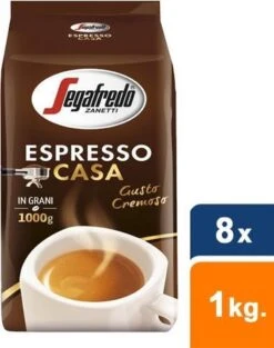 Segafredo Espresso Casa Koffiebonen - 8 X 1 Kg -Koffieserie Winkel 947x1200 1