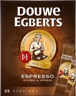 Douwe Egberts Espresso Sticks Oploskoffie - 6 X 25 Zakjes -Koffieserie Winkel 954x1200