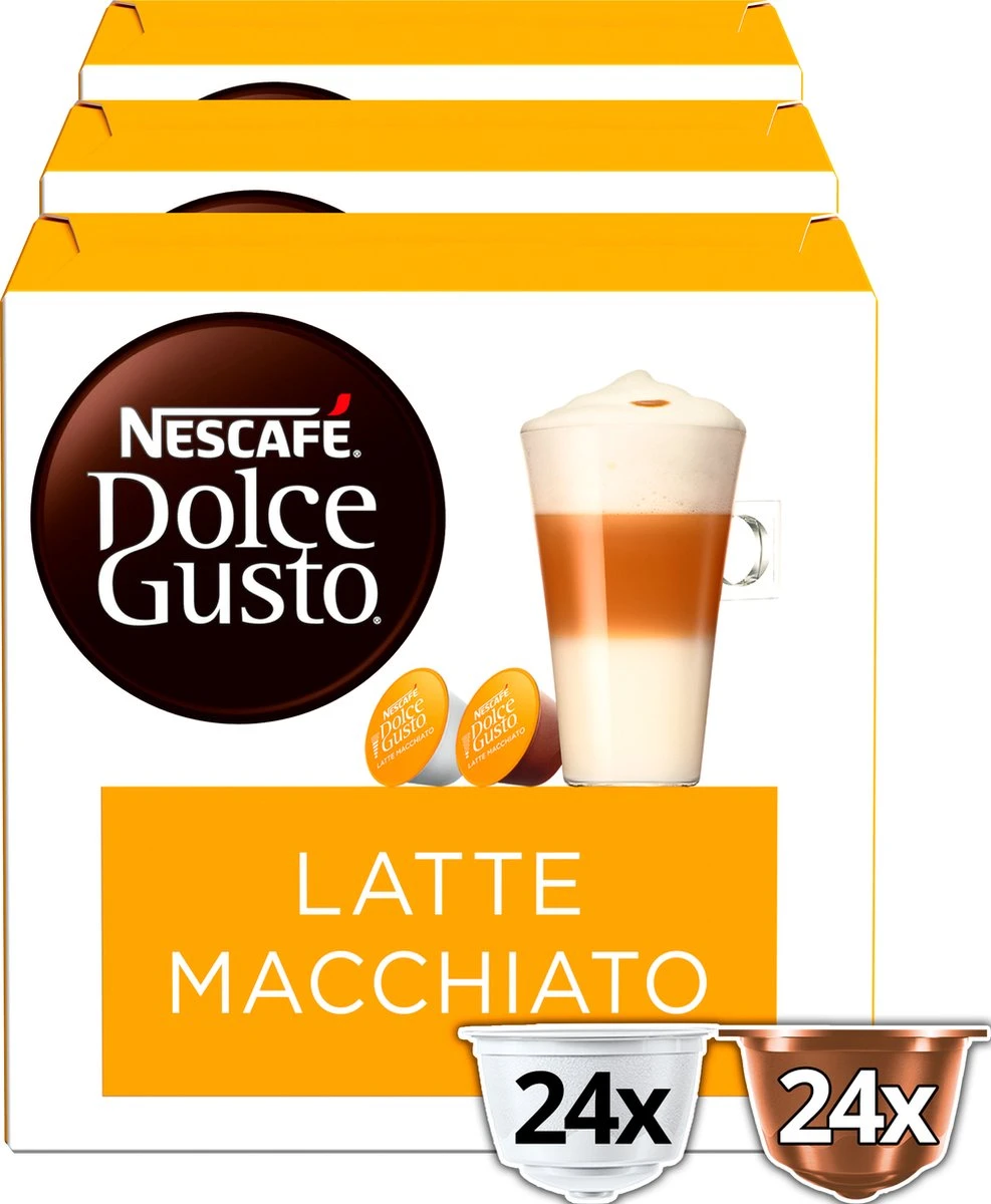 Nescafé Dolce Gusto Latte Macchiato Capsules - 48 Koffiecups 4 Nescafé Dolce Gusto Latte Macchiato Capsules - 48 Koffiecups - Afbeelding 2