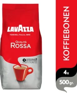 Lavazza Qualita Rossa Koffiebonen - 500 Gram X4 -Koffieserie Winkel 993x1200